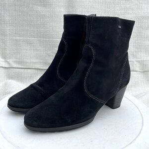 Ara Women’s Black Suede Gore-Tex Ankle Boot Sz 10